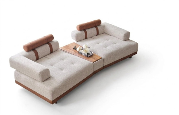 Canapé moderne beige 3 places Design de meubles de salon de luxe Style trois places Grand xxl