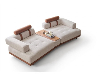 Canapé moderne beige 3 places Design de meubles de salon de luxe Style trois places Grand xxl