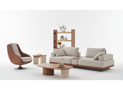 Ensemble de canapé moderne 3+1 places Beige Ensemble de design Canapé de salon Canapé