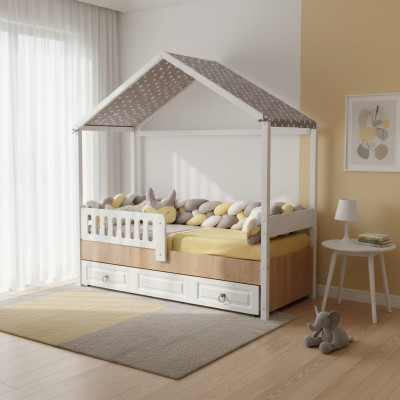Structure de lit Parfait Lit pour enfants Chambre d'enfants Structure de lit en bois clair