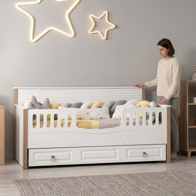 Lit d'enfants parfait Set de meubles pour enfants Blanc Moderne Nouveau suite pour enfants