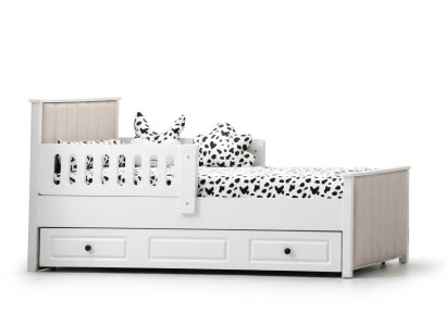 Lit pour enfants Lit en bois Lit fonctionnel Lit extensible 200 Bois Blanc