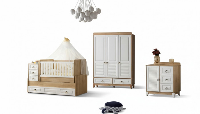 Ensemble complet de chambre d'enfant Lit Armoire Commode Clarté 3 pièces nouveau