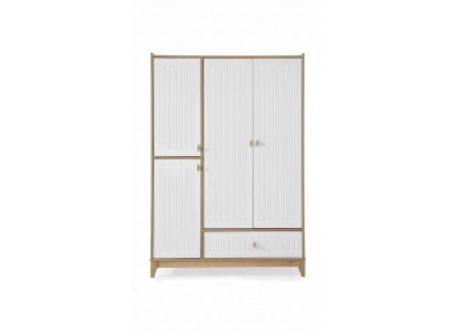 Armoire élégante Armoire en bois blanc Conception de garde-robe Mobilier de chambre d'enfants Suppression