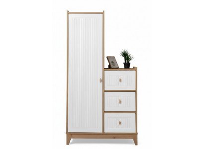 Armoire de luxe en bois blanc Design de garde-robe Chambre d'enfants Nouveauté