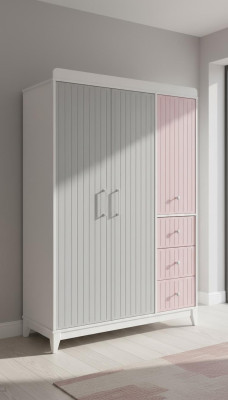 Garde-robe élégante Design de garde-robe en bois multicolore Chambre d'enfant