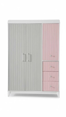 Garde-robe élégante Design de garde-robe en bois multicolore Chambre d'enfant