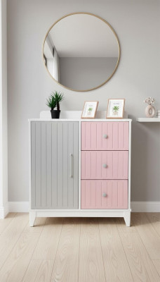 Commode dans la chambre des enfants Moderne Élégante Commode en bois Meuble multicolore