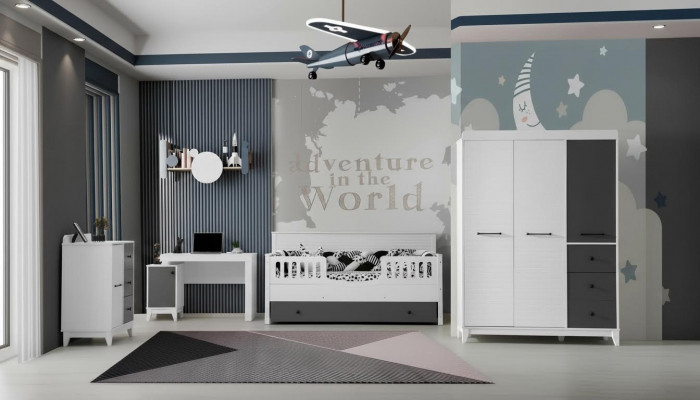 Ensemble élégant pour la chambre d'enfants Multicolore Meubles parfaits pour votre intérieur