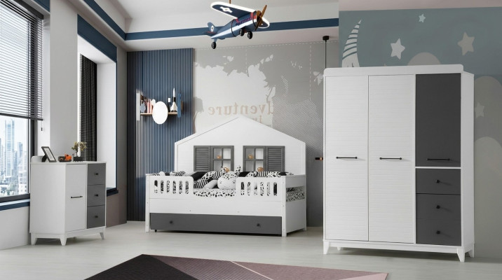 Ensemble moderne pour chambre d'enfants Multicolore Meuble parfait pour votre intérieur