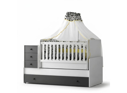 Lit pour enfants moderne Lit en bois Lit fonctionnel Lit extensible 200 Bois Blanc