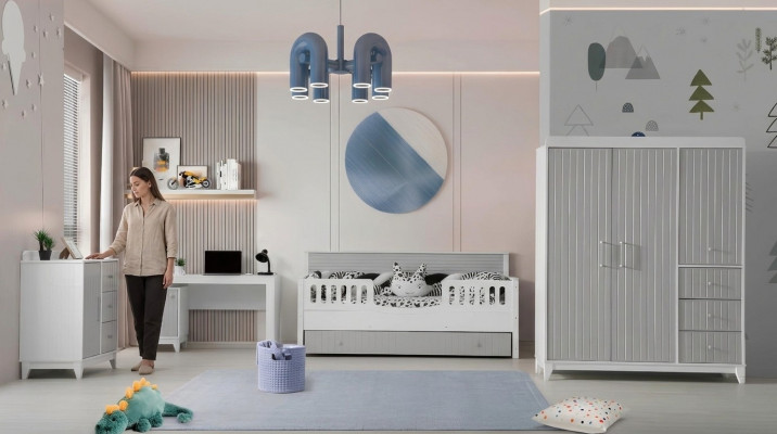 4 pièces Ensemble de chambre d'enfants : Ensemble de meubles complet pour un ameublement parfait