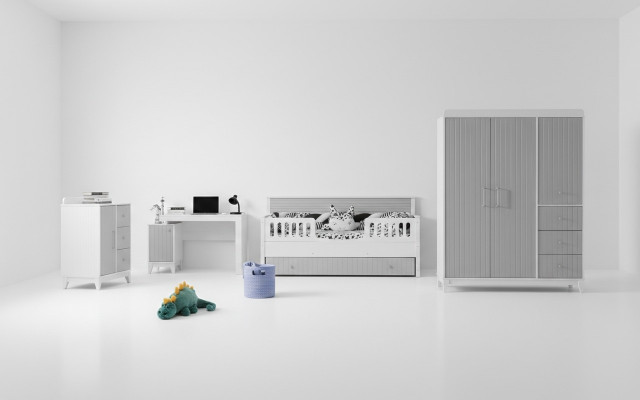 4 pièces Ensemble de chambre d'enfants : Ensemble de meubles complet pour un ameublement parfait