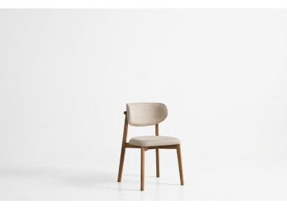 Chic, confortable chaise de salle à manger en beige en bois de qualité exclusif