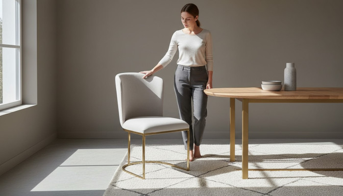 Chaise Chaise de salle à manger Chaise de cuisine blanche Fauteuil inclinable de luxe moderne Nouveauté