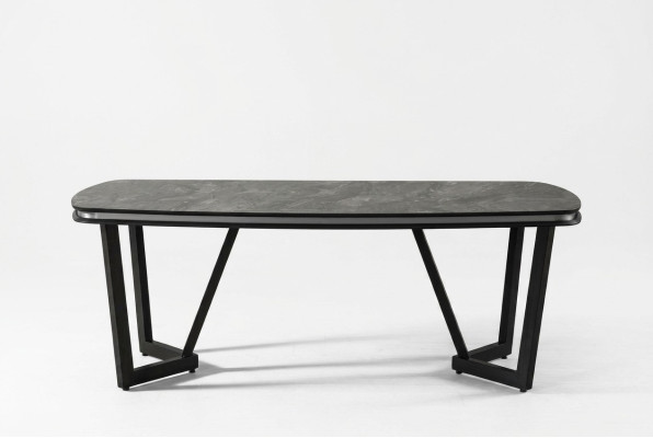 Table à manger moderne Salle à manger Table à manger en bois Style Noir Design