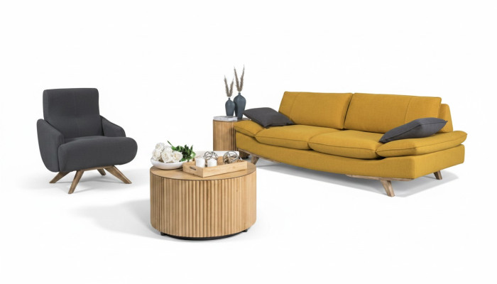 Suite de salon élégante Designer de luxe 3 places Canapé Fauteuil 2 pièces