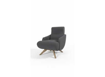 Gris Chaise longue Designer Fauteuil simple Rembourrage Fauteuil salon Meubles