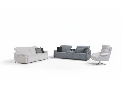 Ensemble de salon luxueux 2 canapés 3 places avec système audio et fauteuil