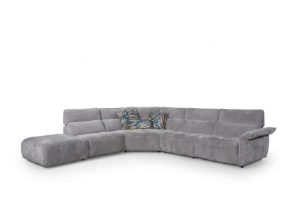 Élégant canapé d'angle gris en forme de L Canapé de designer Salon de luxe Sofas