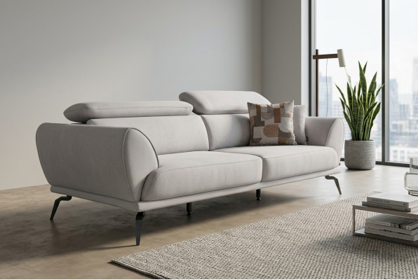 Salon blanc 3 places Canapé de luxe designer Canapé moderne Meubles de sièges neufs