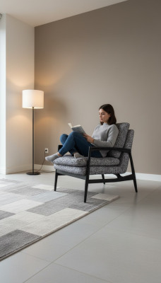 Fauteuil en textile gris Fauteuil de salon Fauteuil moderne à un seul siège neuf