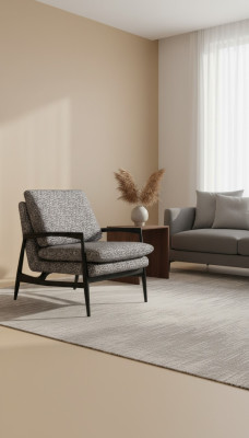 Fauteuil en textile gris Fauteuil de salon Fauteuil moderne à un seul siège neuf