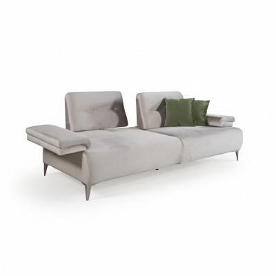 Canapé beige clair Designer 3 places Salon Canapés nobles Canapés modernes