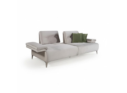 Canapé beige clair Designer 3 places Salon Canapés nobles Canapés modernes