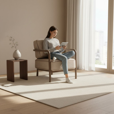 Moderne Fauteuil Beige 1 place Fauteuil de Salon Design