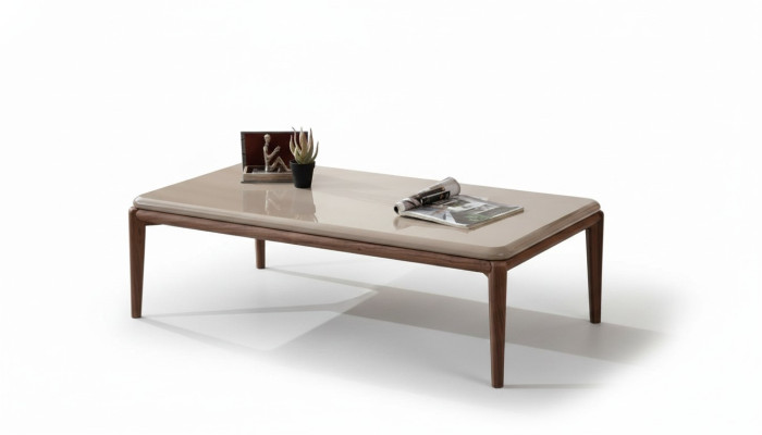 Table basse en bois marron pour salon, meuble design de luxe, tables élégantes
