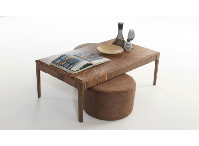 Table basse élégante Marron Rectangulaire Salon Table Basse en Bois