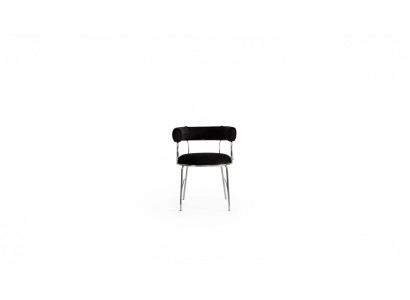 Designer chaise de bar noire de luxe Chaises de salle à manger cadre en métal