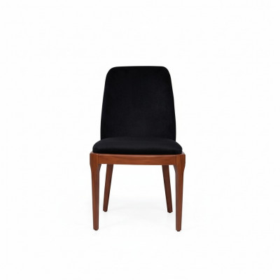 Chaise rembourrée noire-marron Designer Meubles de salle à manger Chaise simple