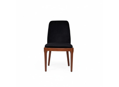 Chaise rembourrée noire-marron Designer Meubles de salle à manger Chaise simple
