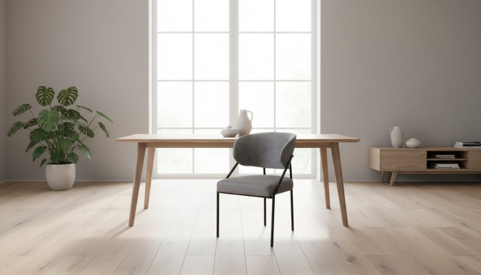 Chaise rembourrée grise Chaises design de salle à manger Structure en métal Mobilier de luxe