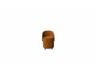 Chaise tabouret rembourrée orange de designer - chaise avec espace de rangement Mobilier de salle à manger