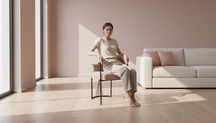 Chaise de designer beige Chaises en métal Salle à manger luxueuse Chaises rembourrées