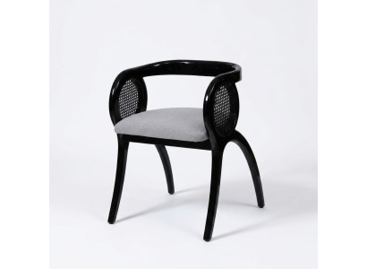 Chaise design grise et noire Luxueuse chaise de salle à manger une place