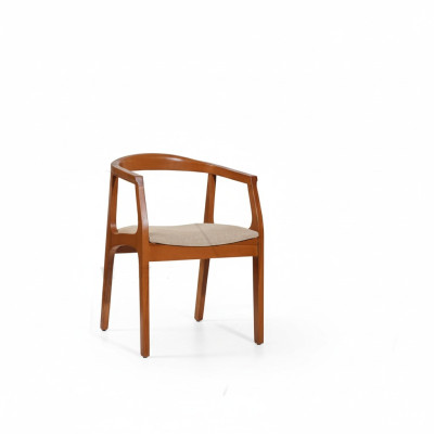 Chaises de salle à manger Chaises avec accoudoirs cadre en bois marron fauteuils individuels de luxe