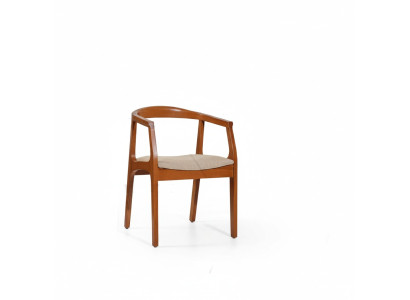 Chaises de salle à manger Chaises avec accoudoirs cadre en bois marron fauteuils individuels de luxe