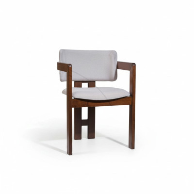 Blanc - Chaise de salle à manger marron Chaise design rembourrée Moderne fauteuil une place