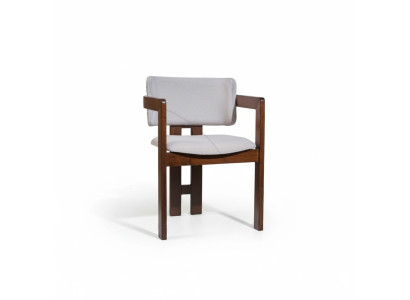 Blanc - Chaise de salle à manger marron Chaise design rembourrée Moderne fauteuil une place
