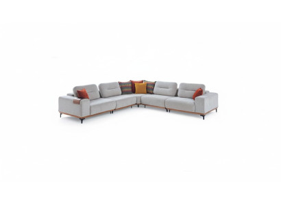 Canapé rembourré en L en forme de coin exclusif blanc Designer Canapé d'angle Salle de séjour Place assise