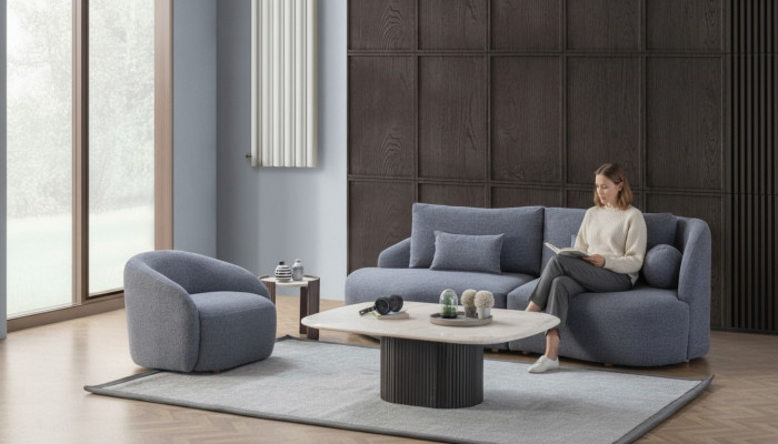 Complétez l'ensemble de sièges de salon designer canapé trois places fauteuil 2 pièces