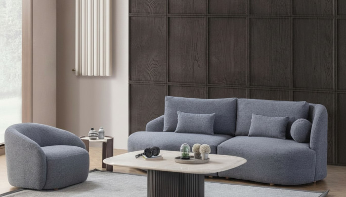 Complétez l'ensemble de sièges de salon designer canapé trois places fauteuil 2 pièces