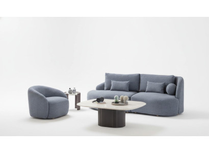 Complétez l'ensemble de sièges de salon designer canapé trois places fauteuil 2 pièces