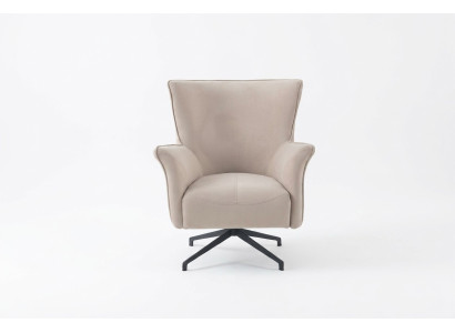 Salon beige Fauteuil relax monoplace de designer Rembourrage Pieds en métal