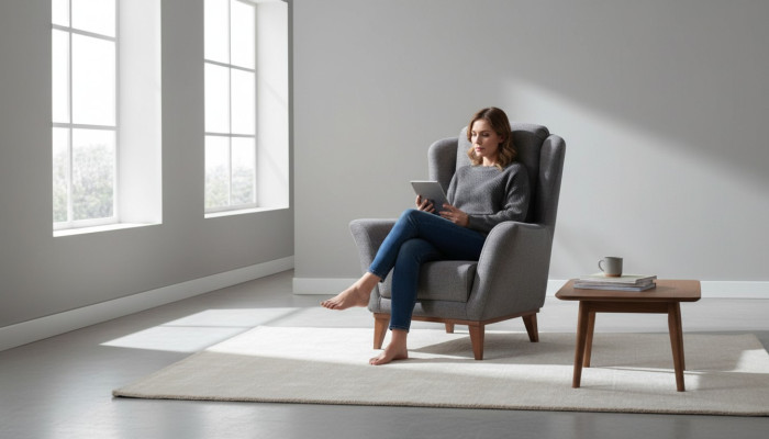 Rembourrage Fauteuil de salon design 1 place en textile