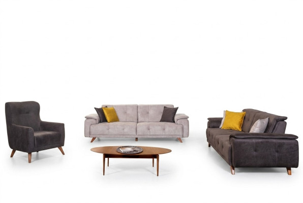 Mobilier de salon Élégant canapé 3 places Fauteuil rembourré  3 places Ensemble de 3 pièces